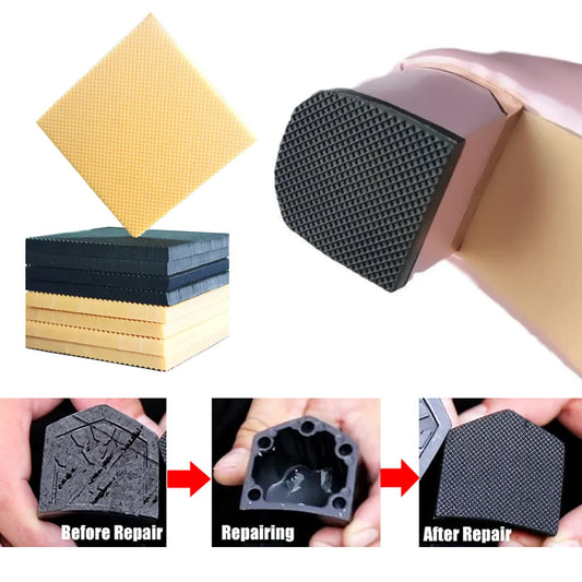 Rubber Sole Replacement Sheet: Shoe Repair Patch for High Heels, Sandals - Non-Slip Sole Protector & Heel Pad Insoles