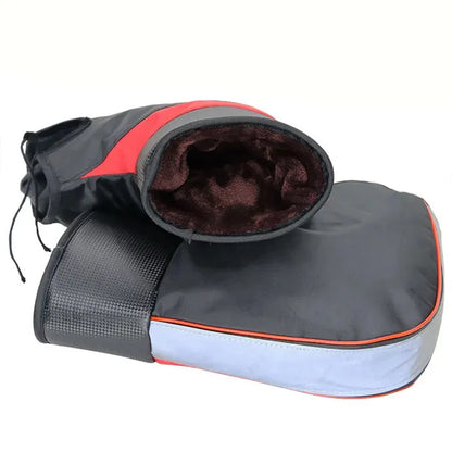 Winter Motorcycle Handlebar Muffs: Waterproof Windproof Grip Thermal Cover - Keep Your Hands Warm on Cold Rides!