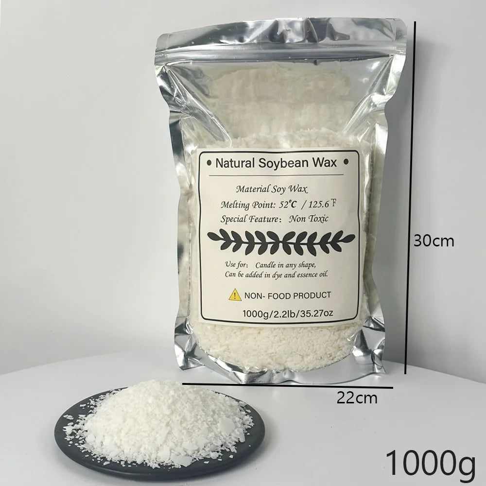 Natural Soy Wax for DIY Candle Making - 100% Additive-Free, Scented Raw Material Kit Available in 1000/ 500/ 250/ 100g Packs