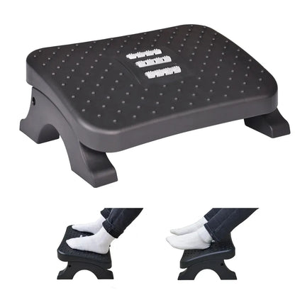 Ergonomic Under Desk Footrest with Massage Rollers – Max Load 120lbs, Desk Leg Rest for Pain Relief at Home & Office