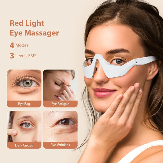 Foreverlily Eye Massager Glasses - Relieves Eye Fatigue, Under-Eye Relief Massager for Stress Reduction