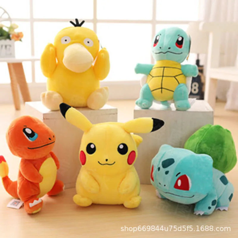 20cm Pokémon Stuffed Plush Toys | Kawaii Pikachu, Raichu, Jenny Turtle | Anime Dolls | Perfect Birthday or Christmas Gift for Kids