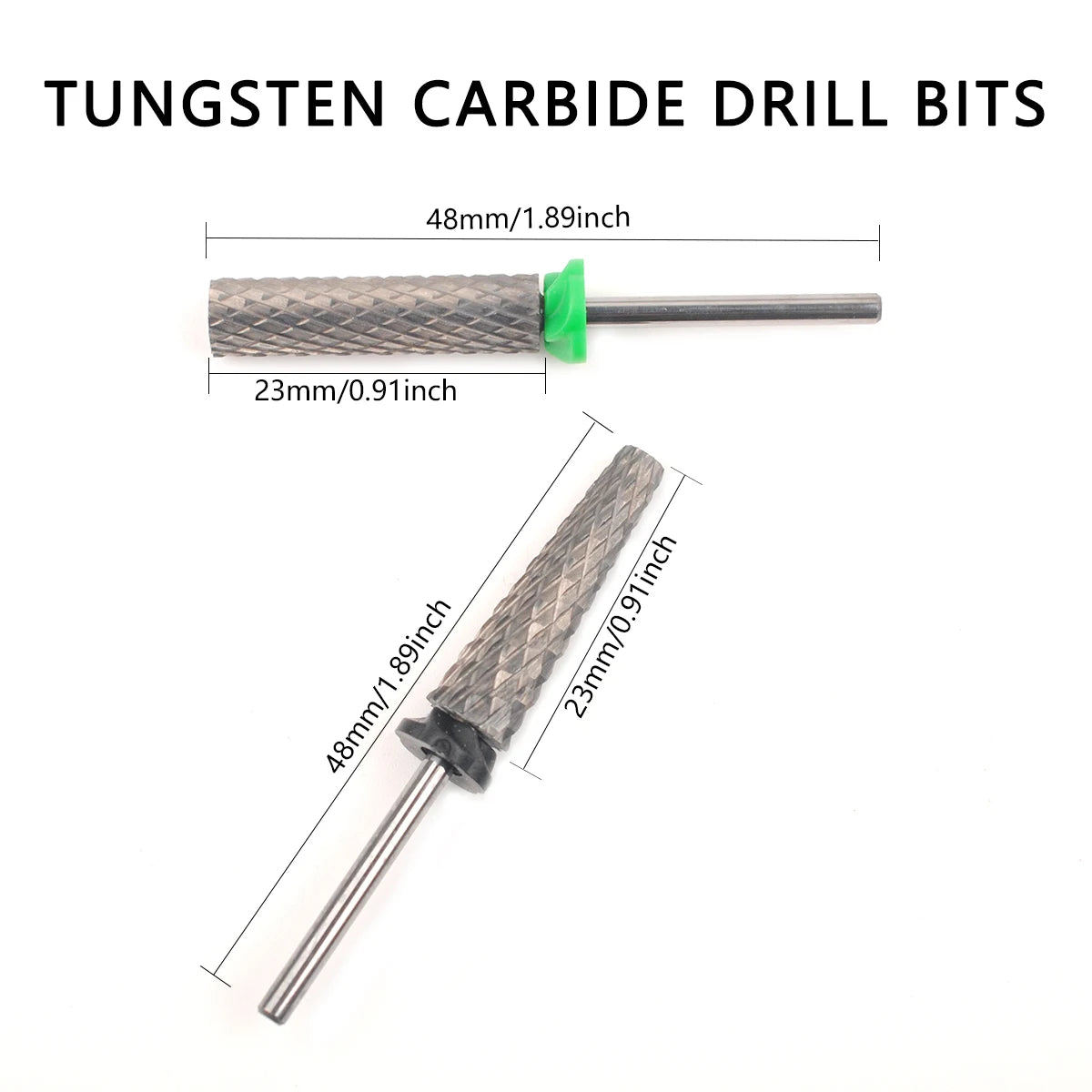 23mm Long Tapered Carbide Nail Drill Bit: Special Polishing Head for Electric Nail Drill Machine - Manicure Tool