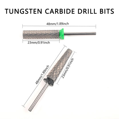 23mm Long Tapered Carbide Nail Drill Bit: Special Polishing Head for Electric Nail Drill Machine - Manicure Tool