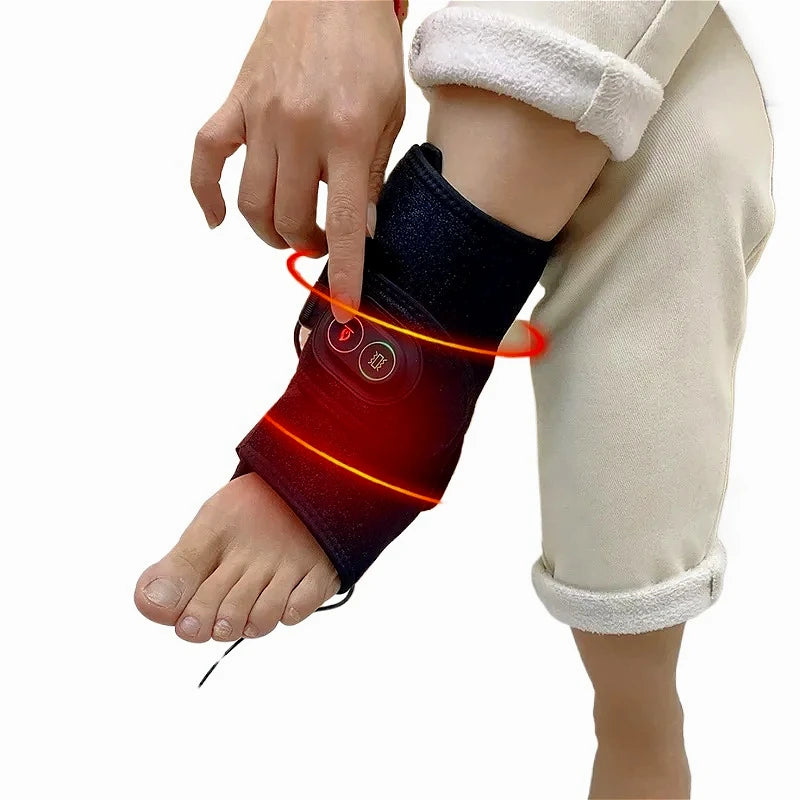 Foot Massager with Hot Compress and Vibration - USB-Powered Ankle Joint Protector Made of SBR Diving Material