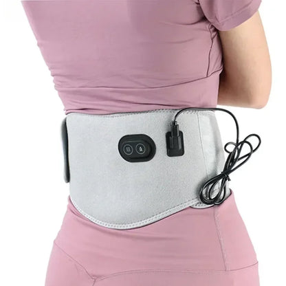 USB Electric Heating Lumbar Support Belt - Hot Waist Back Pad Massager for Pain Relief Therapy