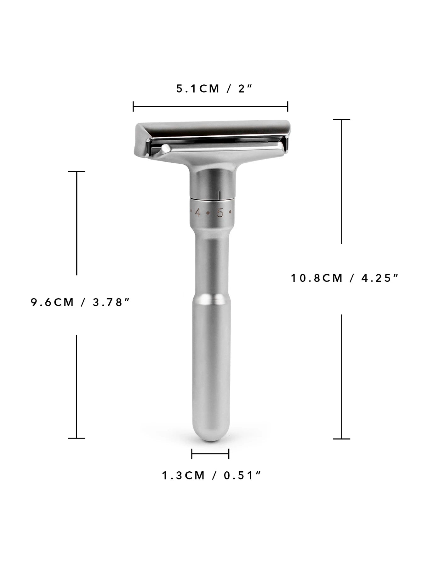 QSHAVE Adjustable Safety Razor Double Edge - Classic Men's Shaving Tool - Mild to Aggressive Hair Removal - 1-6 File Shaver with 5 Blades