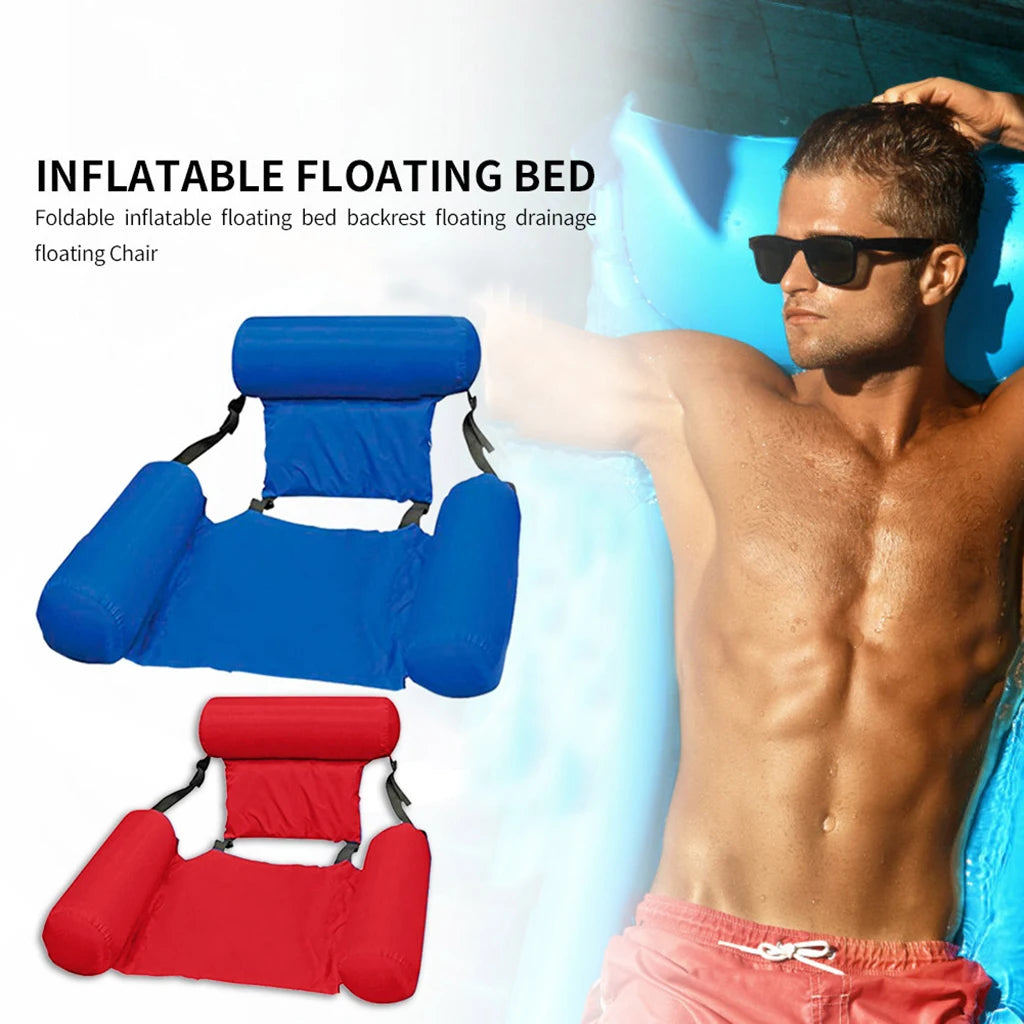 Pool Float Inflatable Mattress: Hammock Lounge Chair for Swimming Pool - Water Sports Toy, Float Mat, Pool Accessory