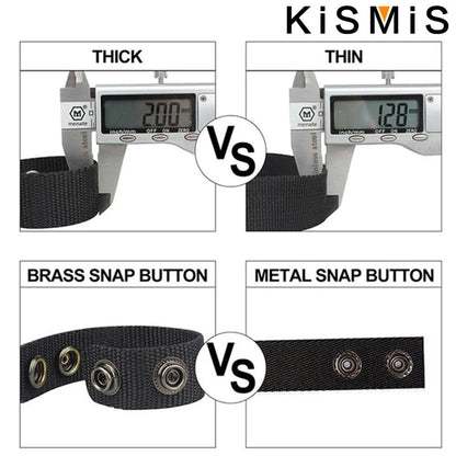 KISMIS Tactical Belt Set: 4Pcs Multipurpose Nylon Buckle with Double Snaps - Wide Belt Accessories for Outdoor Sports