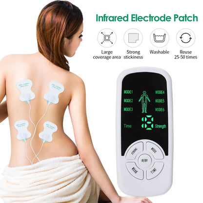 EMS Pulse Electric Muscle Stimulator - Back, Neck and Body Massager with TENS Acupuncture Meridian Physiotherapy, Digital Massage Tools