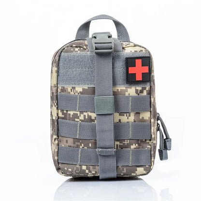 Versatile Portable Tactical First Aid Kit for Hiking, Travel, and Emergencies - Military EDC Pouch with Survival Tools