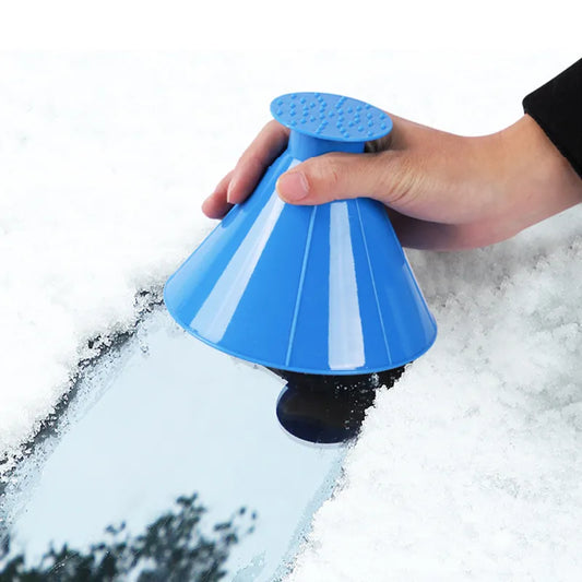 Car Window Windshield Magic Ice Scraper - Oil Funnel Snow Remover Shovel Deicer Cone Tool - Winter Accessories for Efficient Scraping