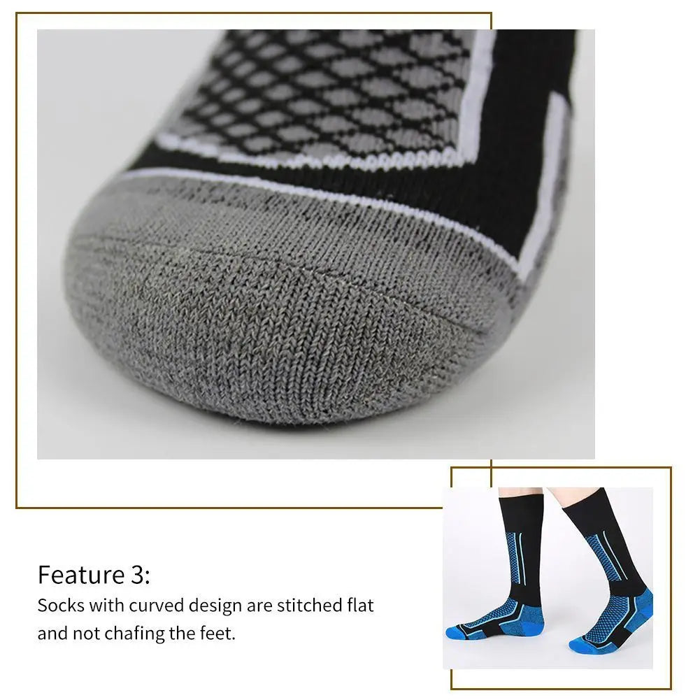 Winter Warm Ski Socks - Thickened Hiking Stockings for Men, Women and Kids - Anti-Cold High Sports Outdoor Gear