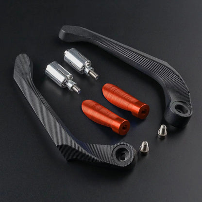 Universal 7/8" Handlebar Protectors - 3D Engraving for Motorcycle, Scooter, and Mountain Bikes - CNC Aluminium Brake Lever Guard for Enhanced Safety