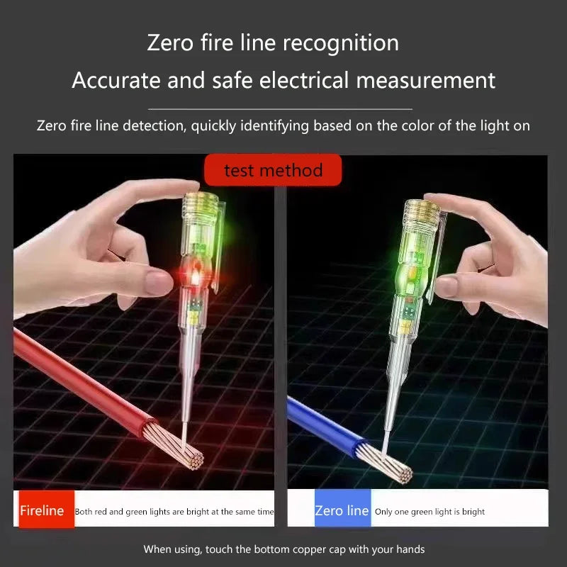 Intelligent Voltage Tester Pen: AC Non-contact Induction Test Pencil with Voltmeter - Electrical Power Detector Screwdriver