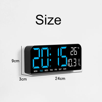 Electronic Digital Clock with 5 Modes – Voice Control & Adjustable Brightness Table Clock for Office, Living Room, Bedroom Decor