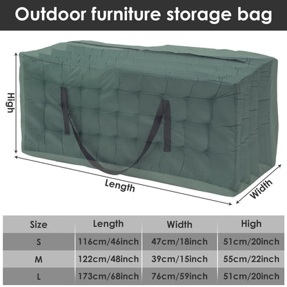 Large Capacity Cushion Storage Bag - Waterproof, Dustproof Furniture Protector for Outdoor Garden and Christmas Tree Organizer