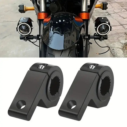 Universal Car Motorcycle Headlight Clamps: Tube Bracket Kit for Trucks, ATVs - LED Work Lamp Mounts for Auto & Motorcycle (1/2/4pc)