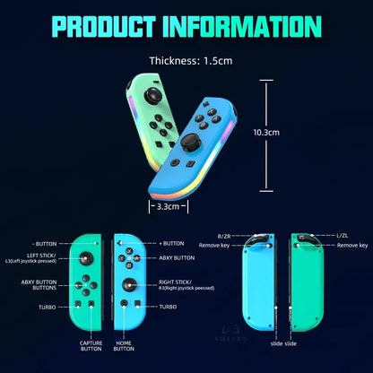 Switch Joypad for Nintendo Switch, OLED, Lite – L/R Controller with Dual Vibration, Compatible with PC & YUZU