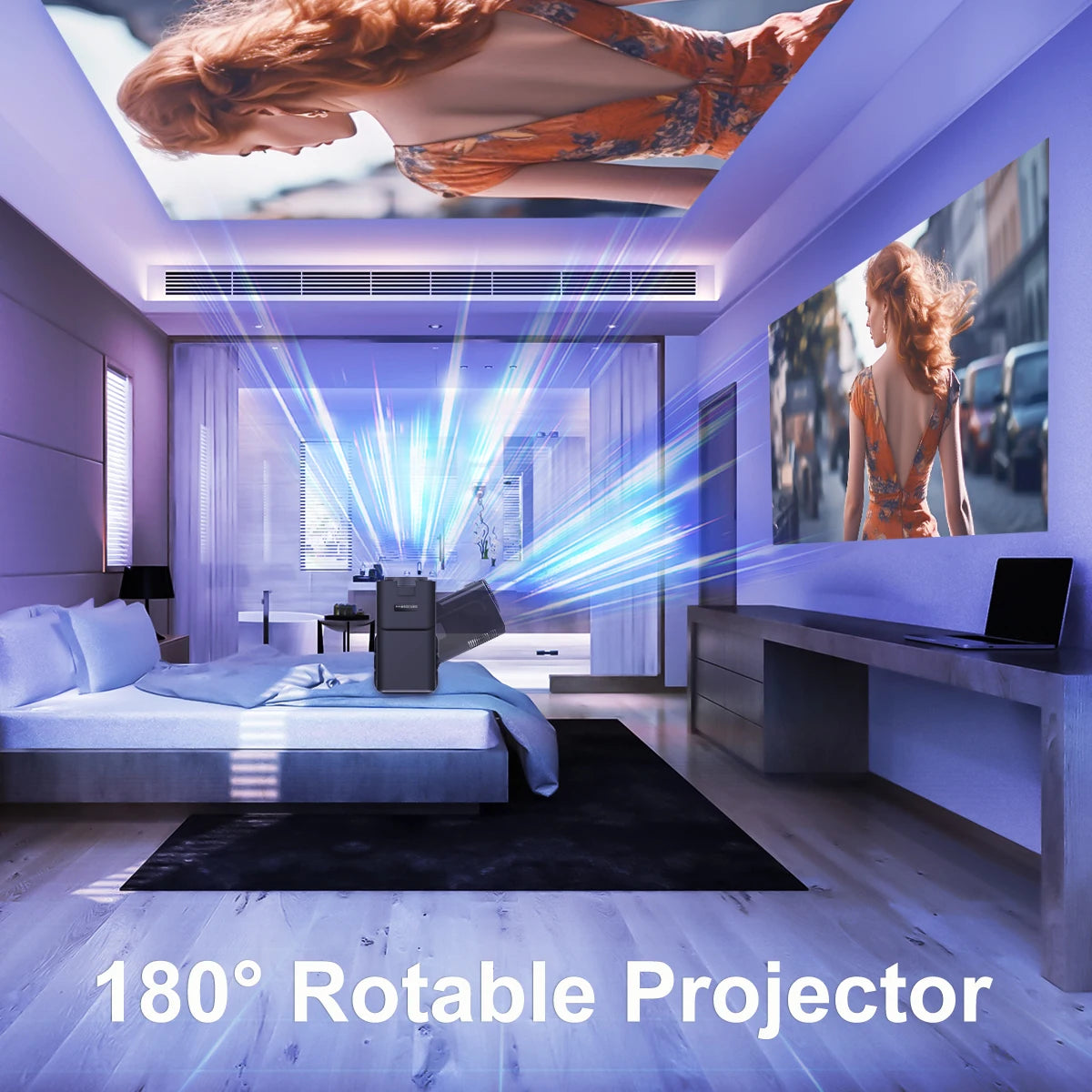 Magcubic 4K Android 11 Projector – Native 1080P, 390 ANSI, Dual WiFi 6, BT 5.0, Portable Cinema, Upgraded HY300