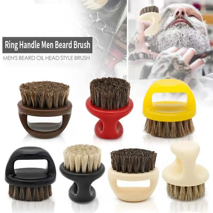 Professional Men's Beard Shaving Brush Set – Bristle Brushes, Barber Neck Duster, Hair Removal and Salon Hairdresser Tools