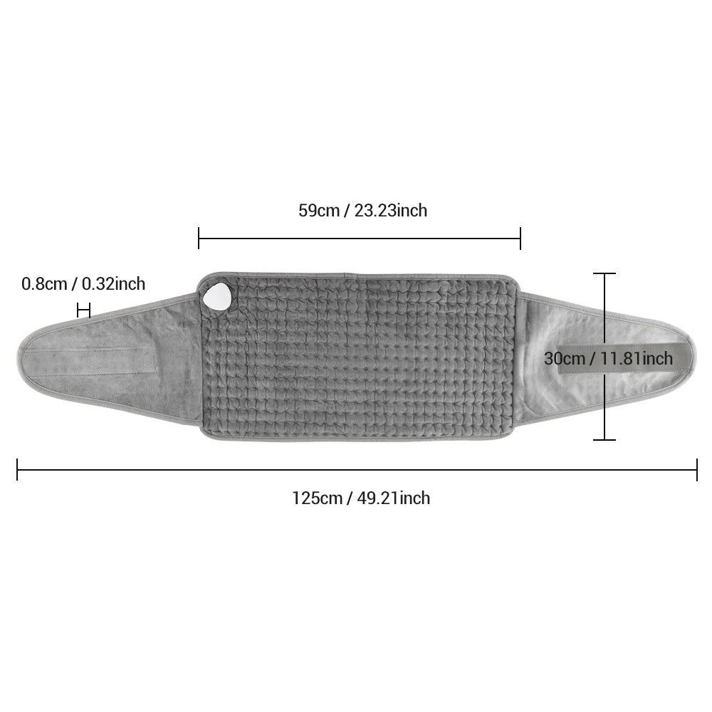 Electric Heating Waist Belt - Adjustable Temperature Control Thermal Pad for Back and Hand Warming, Ideal for Office and Home