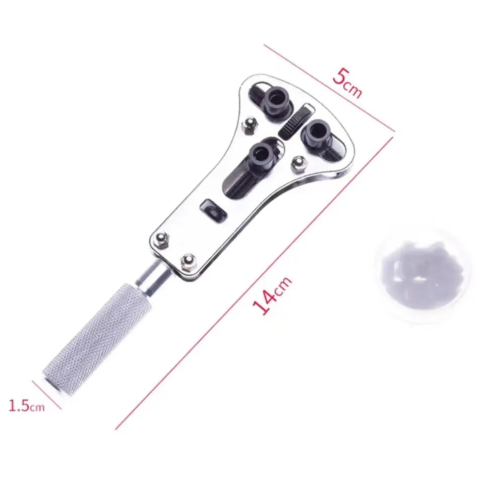 Adjustable Watch Case Opener: Wristwatch Repair Tool Set with Screw Back Remover Wrench - Claw Style Watch Repair Tool Kit