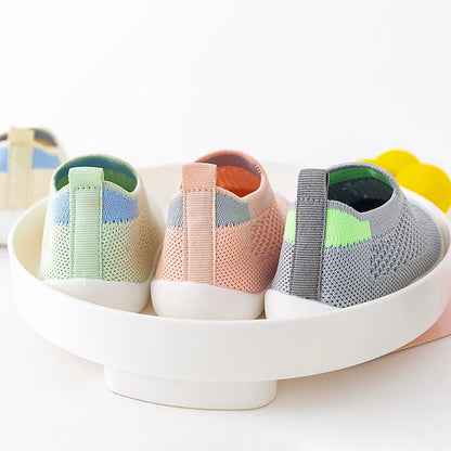 New Spring Mesh Knit Baby Shoes – Breathable Slip-On Sneakers for Toddlers, Kids (0-3T) – Summer Non-Skid Prewalkers