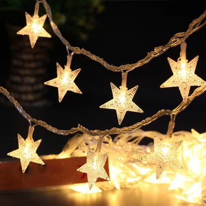 LED Star String Lights – Battery and  USB Powered Fairy Lights for Christmas, Weddings, and Parties – Available in 1.5m, 3m, 6m, 10m