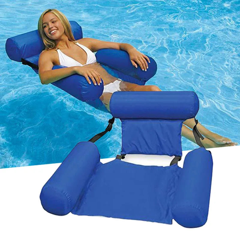 Pool Float Inflatable Mattress: Hammock Lounge Chair for Swimming Pool - Water Sports Toy, Float Mat, Pool Accessory