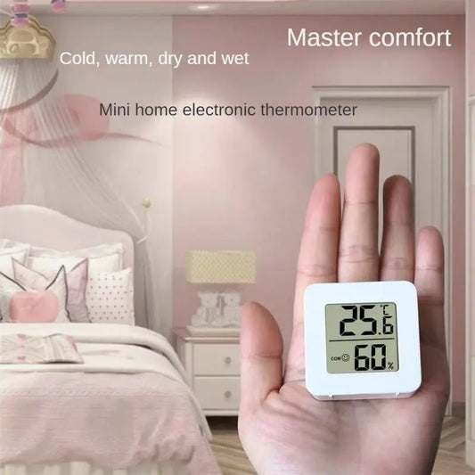 Mini Electronic Intelligent Humidity Thermometer Hygrometer - Digital Temperature Humidity Meter for Bedroom and Home Use