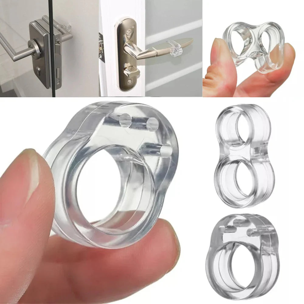 Transparent Silicone Buffer Door Stopper - Anti-Collision Covers and Shockproof Pad for Door Handles, Walls, and Furniture Protection