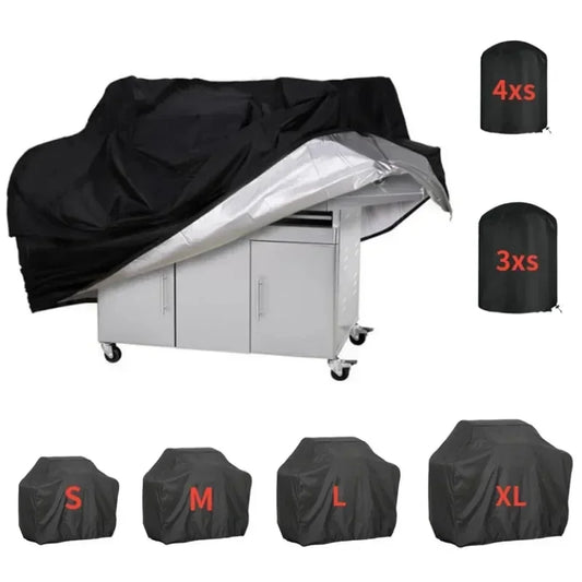 Premium BBQ Grill Cover - Heavy Duty, Waterproof, Anti-Dust Protection for Round and Rectangle Grills - Outdoor Barbecue Accessories