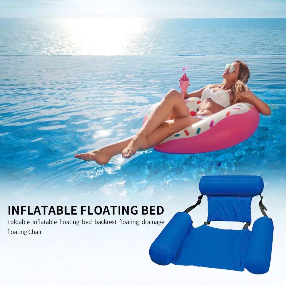 Pool Float Inflatable Mattress: Hammock Lounge Chair for Swimming Pool - Water Sports Toy, Float Mat, Pool Accessory