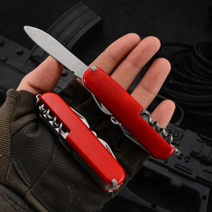 5/7/9/11-in-1 Stainless Steel Army Knife - Multifunctional Folding Pocket Tool for Hunting, Outdoor Camping & Survival, EDC Knife