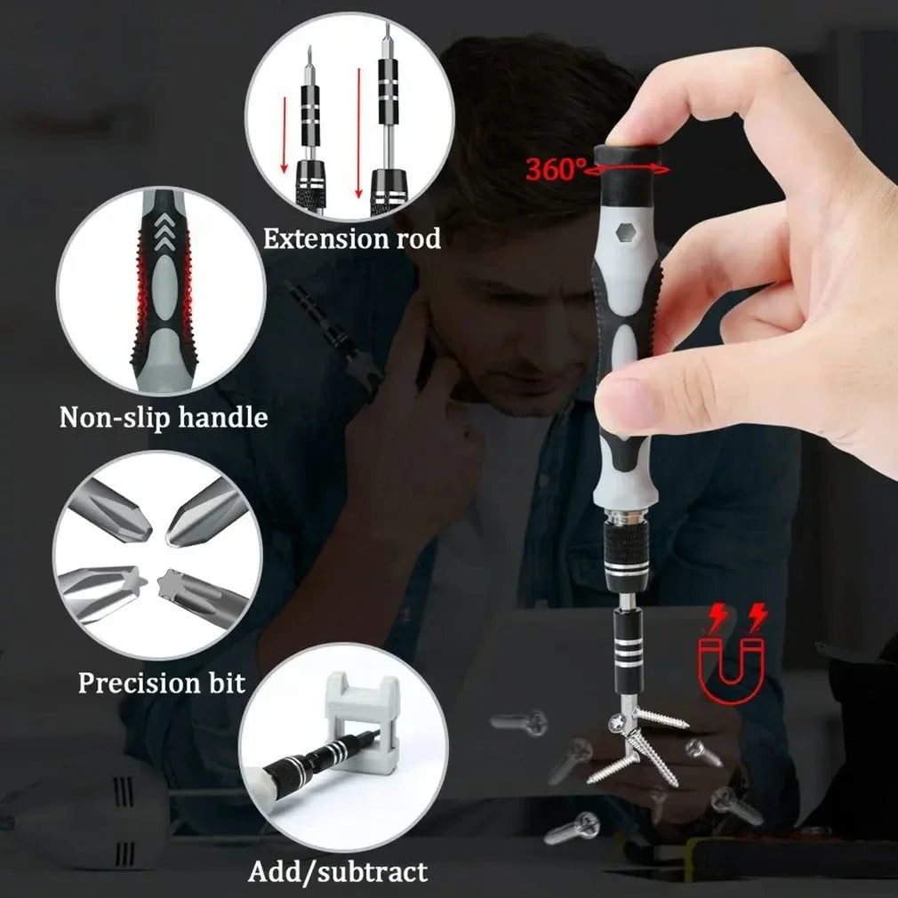 115-in-1 Electronics Screwdriver Set | Precision Tools with Nut Driver | Professional Magnetic Repair Kit for Laptop and Electronics