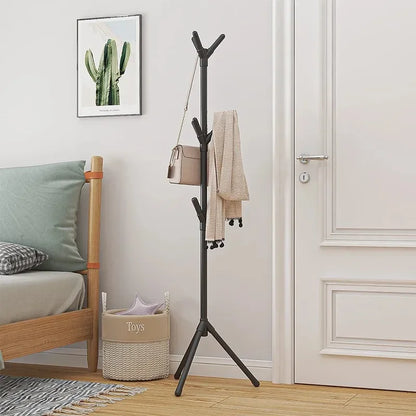 Floor Standing Clothes Rack - Tree Branch Shape, Multi-Hook Design, Mobile and Convenient Coat Rack for Home Living Room Clothing Storage