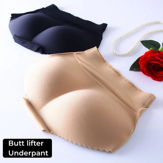 Padded Butt Lifter Underwear - Women's High Waist Body Shaper, Breathable Tummy Control Panties with Butt Enhancer, Push-Up Design