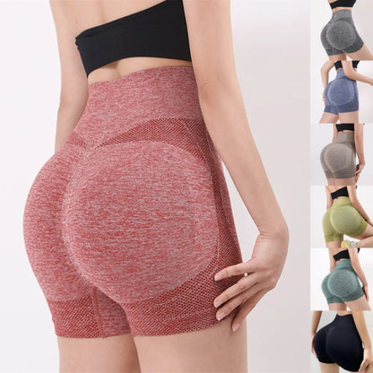 High Waist Yoga Shorts for Women: Workout Fitness Lift Butt Gym Running Short Pants - Ladies Sportswear