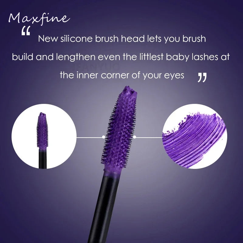 Colorful 5D Volume Mascara – Waterproof, Quick Dry, Blue & Purple Curling and Lengthening Eyelash Silk Extension Cream