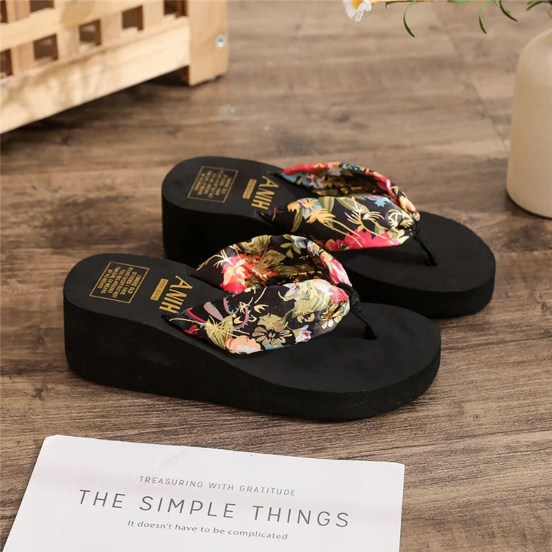 Fashion Women's Flip Flops - Summer Beach Platform Slippers, Casual Wedges Sandals for Outdoor Summer Shoes