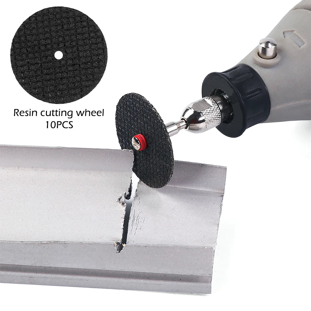 Diamond Saw Blade Set for Dremel - Abrasive Cutting Discs with Mandrels, Metal Cutting Rotary Tool Accessories