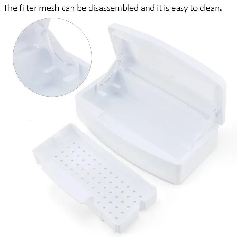 Professional Nail Sterilizer Tray: Disinfection Box for Clean Manicure Tools - Salon-Quality Nail Art Equipment Cleaner and Sanitizing Solution