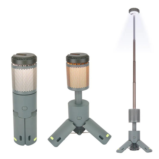 Telescopic and Collapsible Camping Light - Mobile Lighting with 10000mAh Built-in Magnetic Road Light, Flashlight