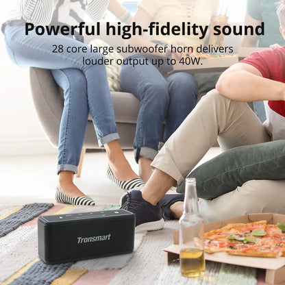 Original Tronsmart Mega Bluetooth Speaker – 40W Portable Soundbar with Touch Control, Voice Assistant, NFC, and MicroSD Support