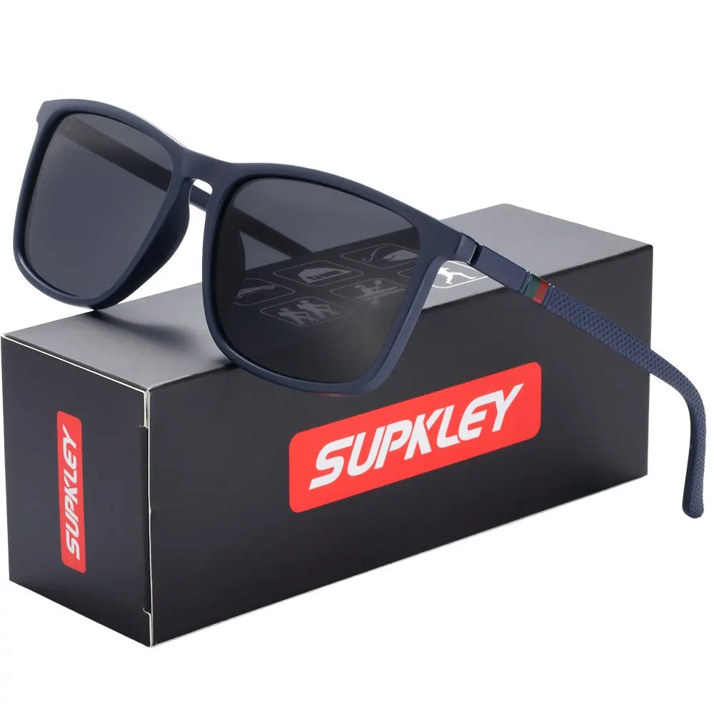 SUPKLEY Sports Sunglasses for Men: Polarized Square Sun Glasses, Comfortable Lightweight Eyewear Accessory with Original Design