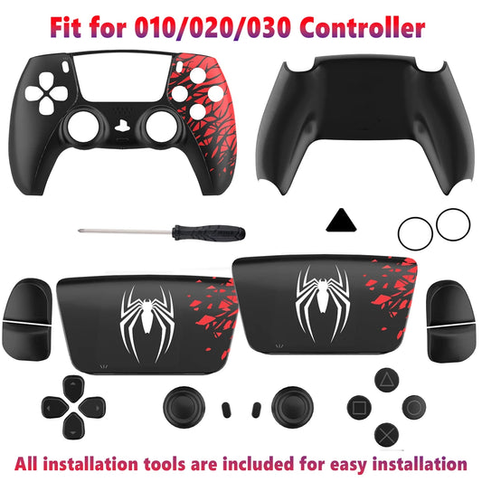 18-in-1 Limited Edition Spider PS5 Controller Shell - Touchpad and Gamepad Cover Replacement Plates for BDM-010/020/030