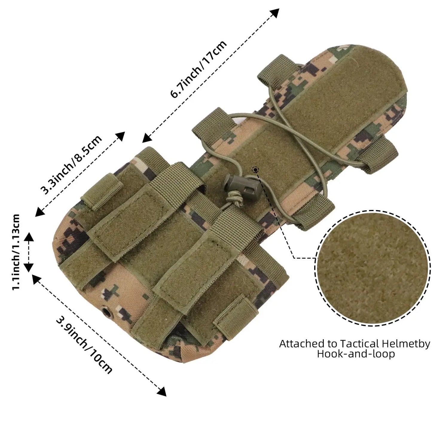 BOOIU Tactical Helmet Battery Pouch MK1 - Counterweight & NVG Battery Pack for Balanced Helmet Accessories