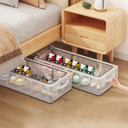 PVC Shoes Storage Bag - Dustproof, Waterproof Transparent Box with Large Capacity for Under-Bed Shoe Organization