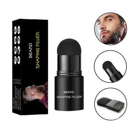 Beard Pen Beard Filler Pencil and Brush - Enhancer for Lasting Repair, Moustache Coloring & Shaping - Waterproof Hair Pencil